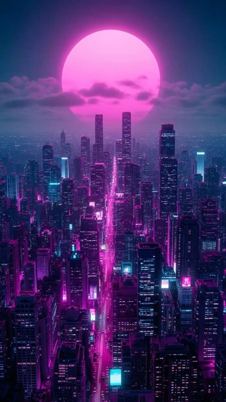 Aesthetic purple city wallpapers