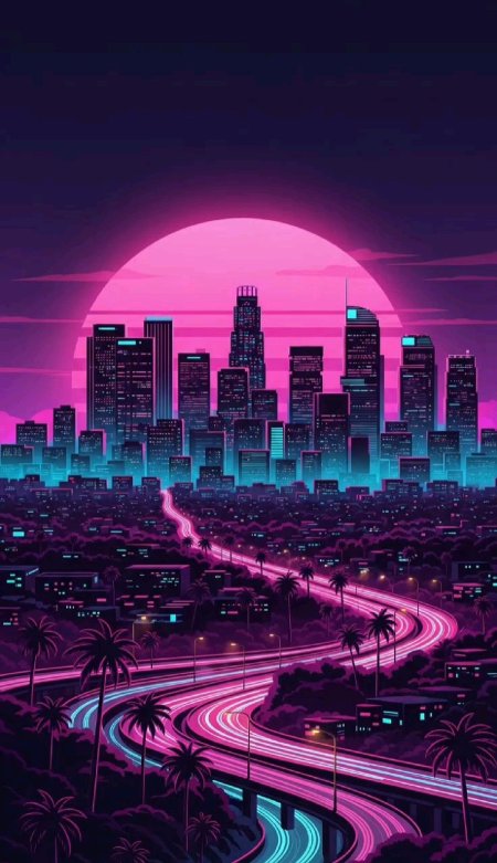 Synthwave art