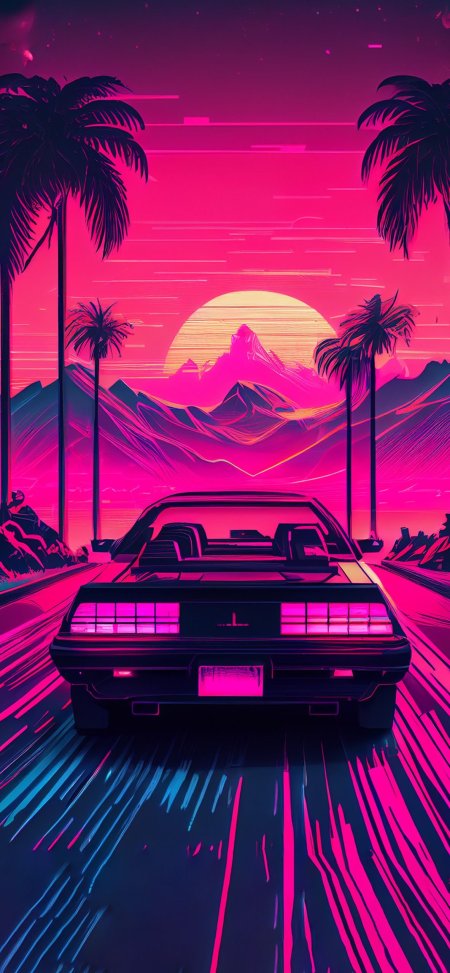 Synthwave retrowave vaporwave