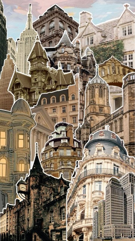 Коллаж архитектура скачать фон 1080 x 1920