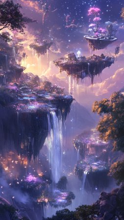 Фэнтези пейзаж скачать фон 1080 x 1920