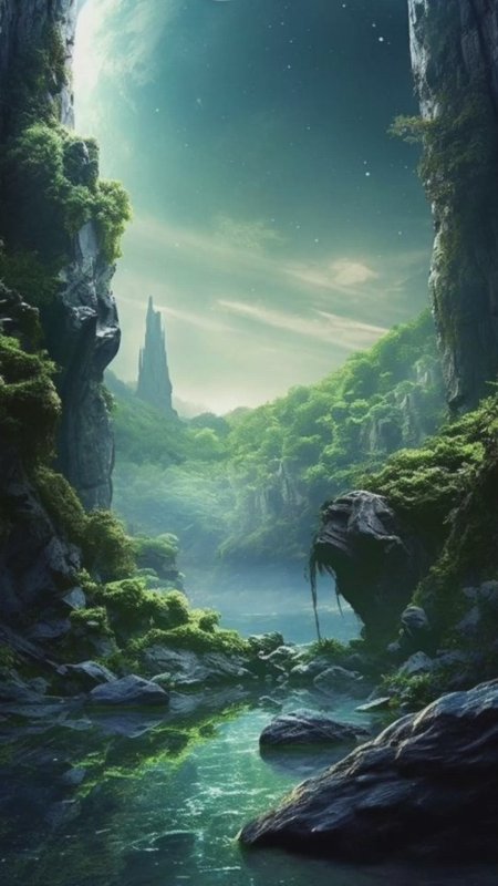 Фантастические пейзажи скачать фон 1080 x 1920