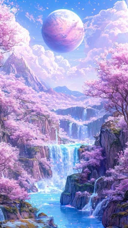 Фэнтези природа скачать фон 1080 x 1920