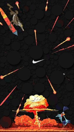 Nike Adidas Большой взрыв в стиле Nike.