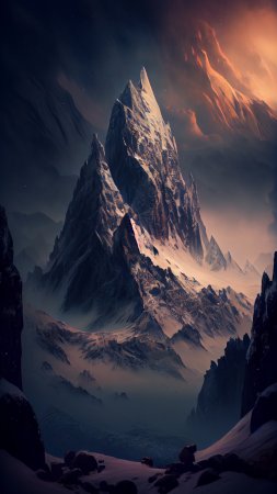Mountain fantasy скачать фон 1424 x 2532