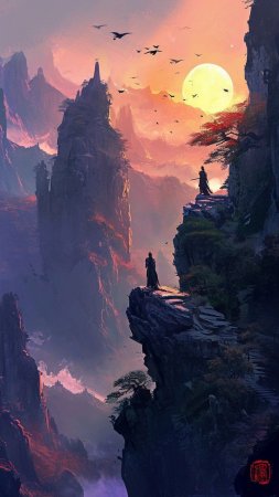 Горные пейзажи скачать фон 1080 x 1920