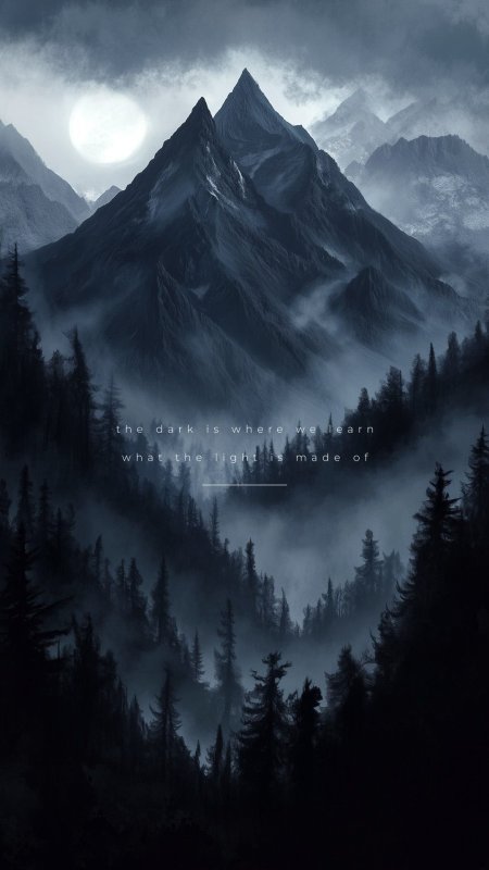 Лес и горы скачать фон 1080 x 1920