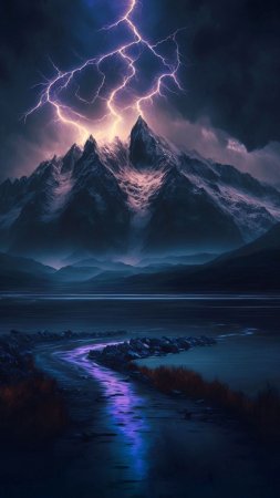 Красивая молния скачать фон 1424 x 2532