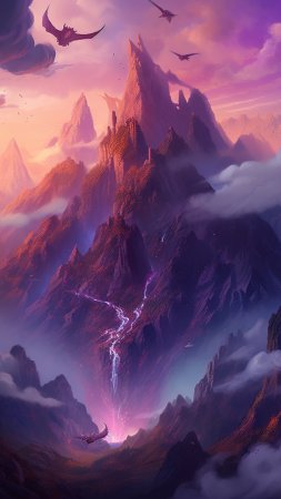 A fantasy landscape скачать фон 720 x 1280