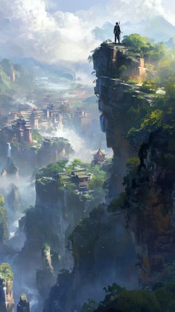 Fantasy landscape скачать фон 1080 x 1920