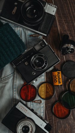 Ретро фотоаппарат скачать фон 2160 x 3840