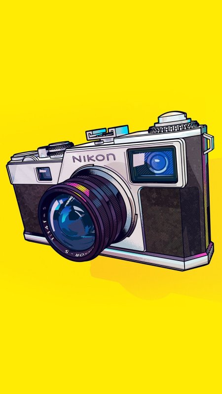 Фотоаппарат рисунок скачать фон 1080 x 1920
