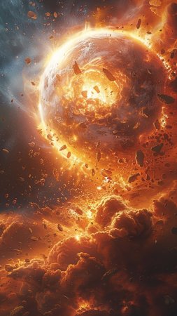 Explosion space скачать фон 1080 x 1920