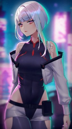 Cyberpunk Edgerunners: Люси — киберпанк-обои для телефона