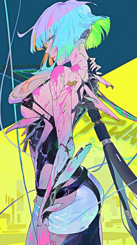 Обои в стиле киберпанк Cyberpunk Lucy