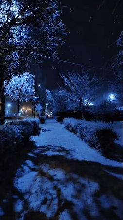Ночной зимний город