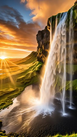 Водопад исландия