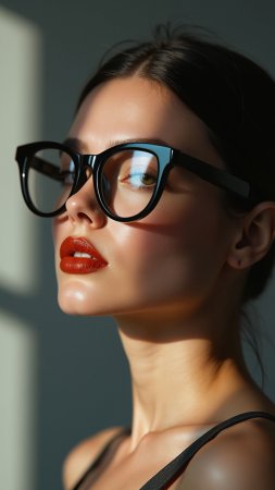Девушка в очках для зрения
