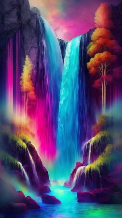 Красивый водопад