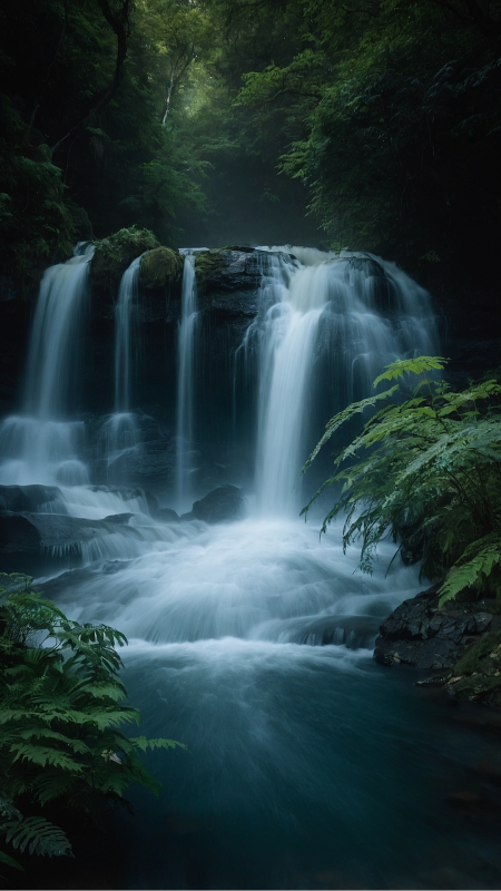Водопад shiraito falls fujinomiya