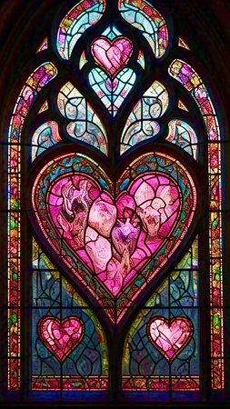 Stained glass heart