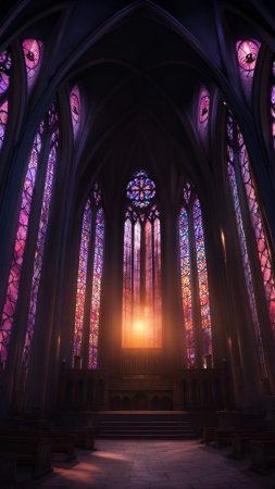 Stained glass church
