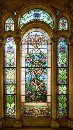 Stained glass window design
