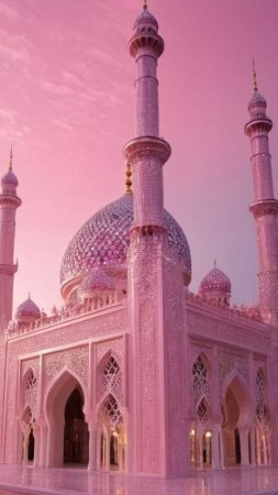 Pink mosque скачать фон 1080 x 1920
