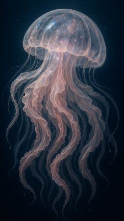 Medusa jellyfish скачать фон 1080 x 1920