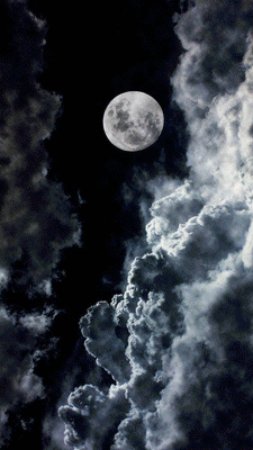 Небо с луной скачать фон 720 x 1280