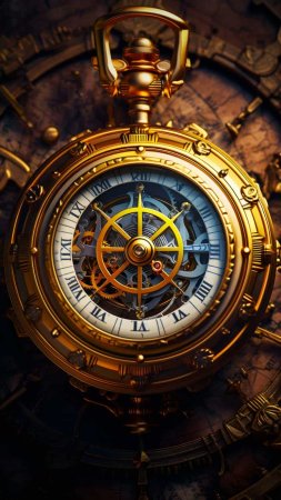 Golden watch скачать фон 1080 x 1920