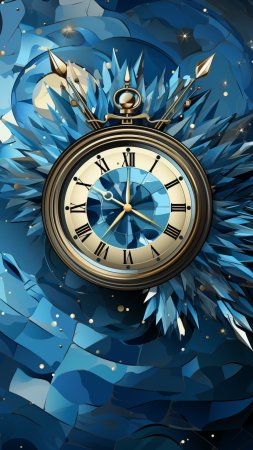 Clock art скачать фон 1080 x 1920