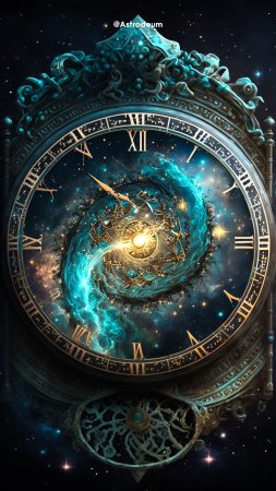 Часы вселенной скачать фон 1080 x 1920