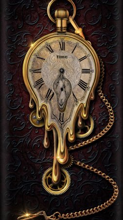 Gold pocket watch скачать фон 1424 x 2532