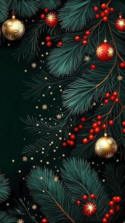 Красивые новогодние фоны скачать фон 1080 x 1920