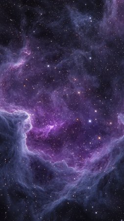 Фон галактики туманности с фиолетово-синим космическим пространством