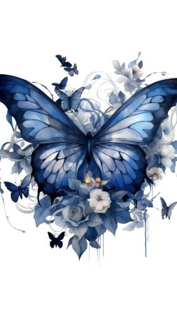 A blue butterfly