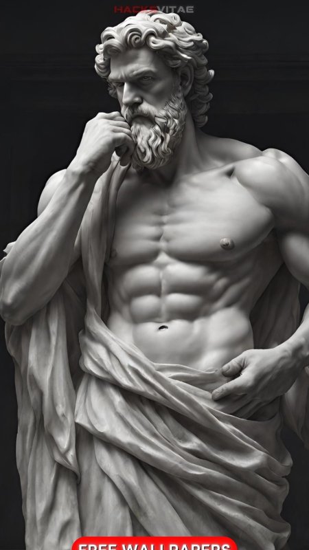 Statue from a muscular greek god