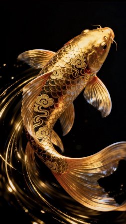 Golden koi fish