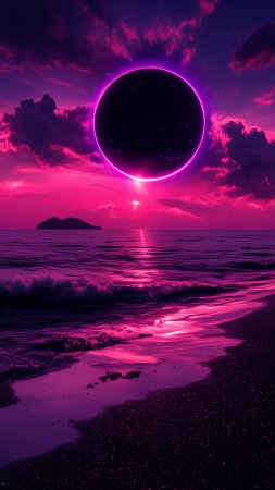 Закат фиолетовый