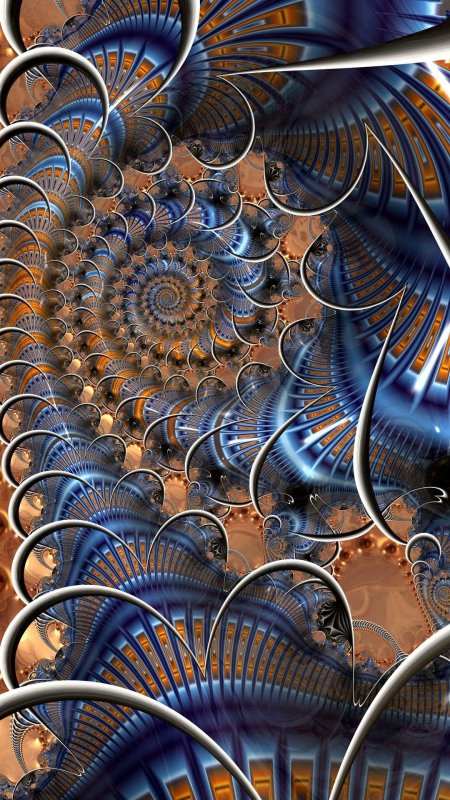 Фрактал спираль скачать фон 1080 x 1920