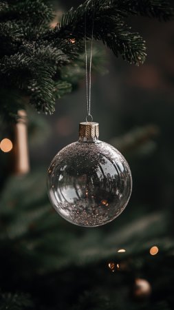 Новогоднее украшение скачать фон 1080 x 1920