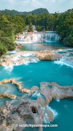 Водопад агуа асуль мексика