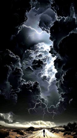 Lightning storm скачать фон 1424 x 2532