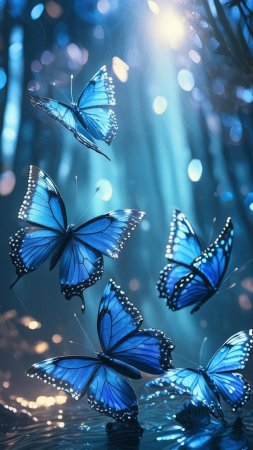 Blue butterfly wallpaper