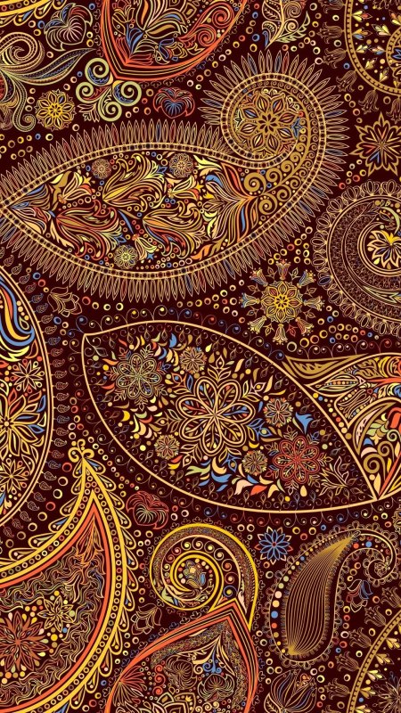 Бесшовный узор пейсли скачать фон 1080 x 1920