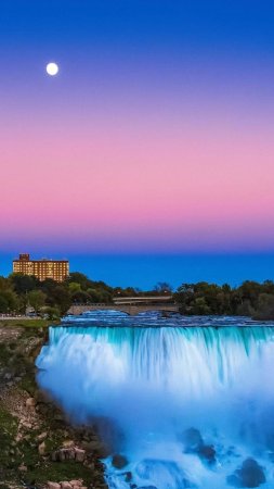Водопад ниагара ночью