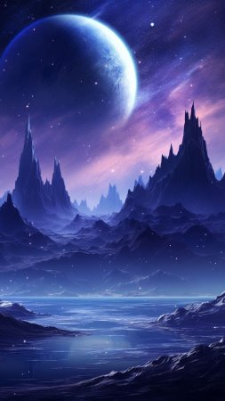 Фантастический мир: живописные пейзажи космоса