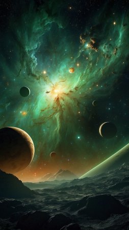 Space art wallpaper