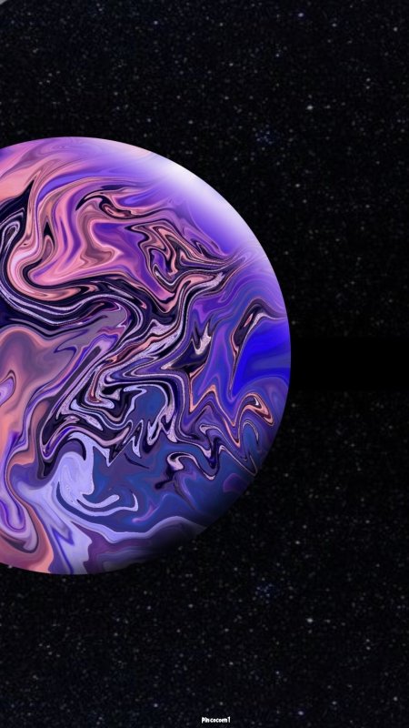 Заставка айфон xs max фиолетовая планета